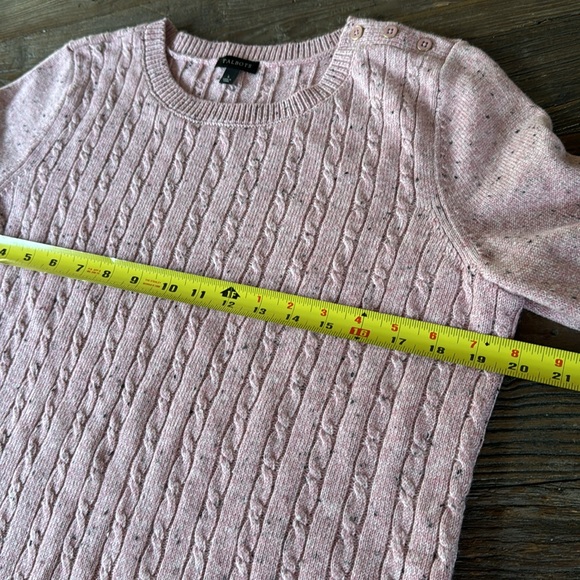 Talbots Donegal tweed cable knit sweater NWOT size L - Picture 8 of 9